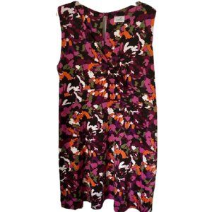 Lotis for Curvy Girls Colorful Faux Wrap Sheath Dress - 2X